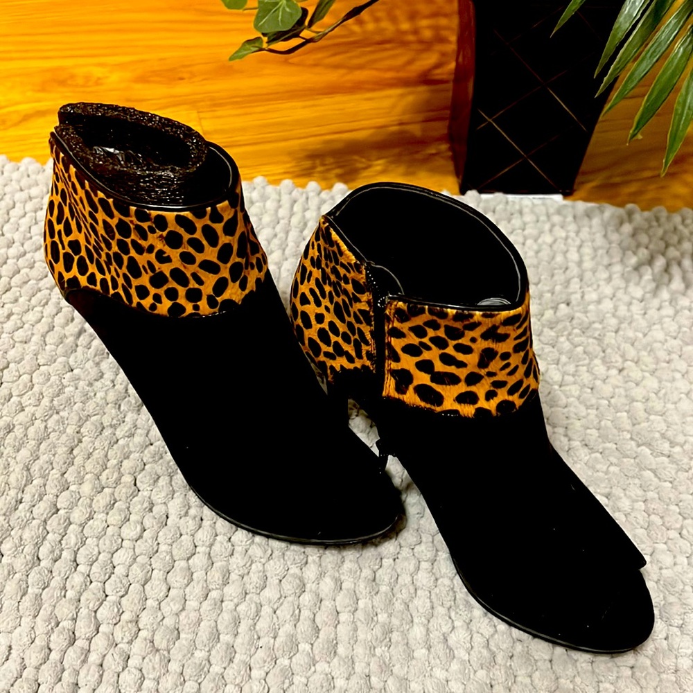 Black and brown booties